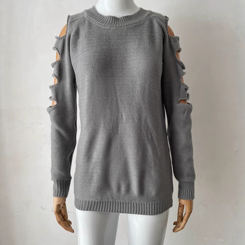 Teens Long Sleeve Off-shoulder Sweater