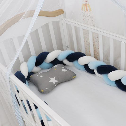 Baby Bumper Bed Braid Knot Pillow Cushion Bumper 