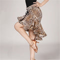 Latin Dance Clothes Practice Clothes Leopard Print Skirt