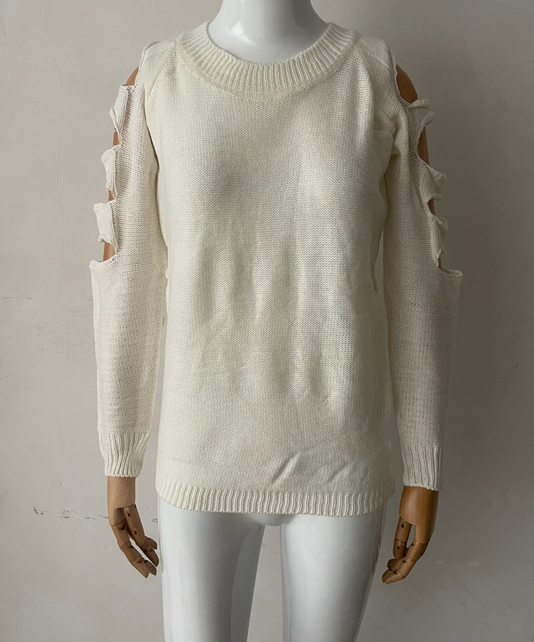 Teens Long Sleeve Off-shoulder Sweater