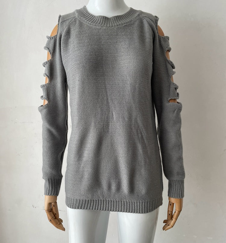 Teens Long Sleeve Off-shoulder Sweater